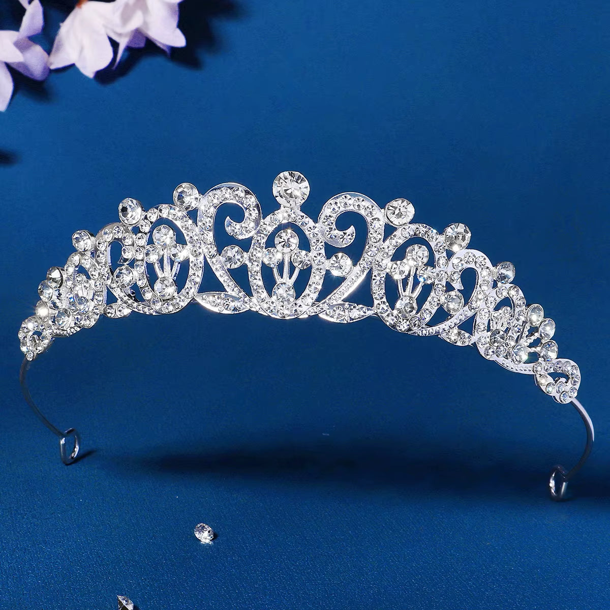 Best Selling Alloy Rhinestone Tiara Crown Bridal Hair Crown Wedding Tiara Princess Pageant Party Golden Crown