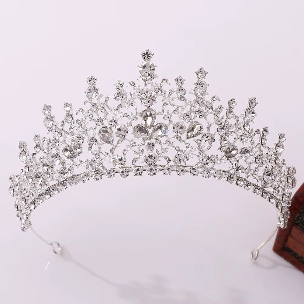 Bridal Headdress Baroque Rhinestone Crown Wedding Adult Birthday Princess Crown Hair Accessories