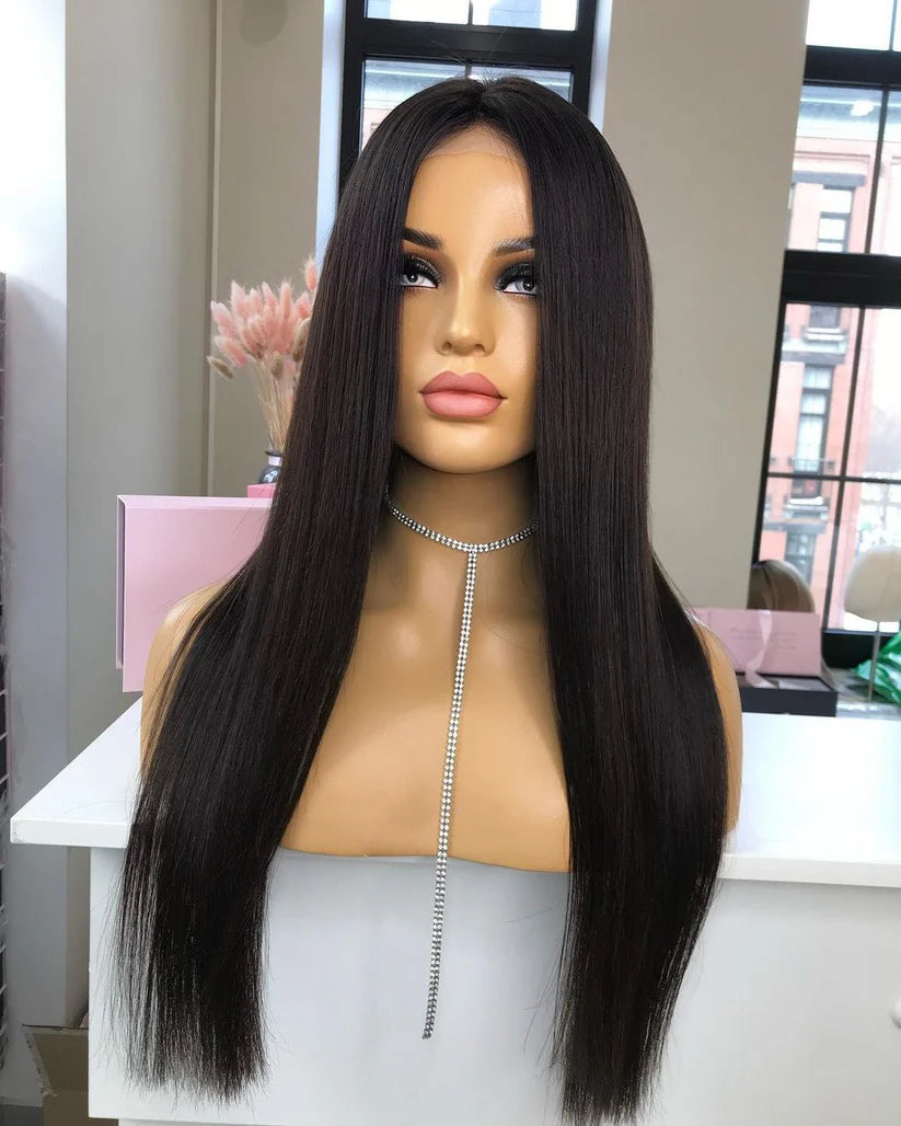 Black Shaitel, SILK TOP, HIGH Hair Density