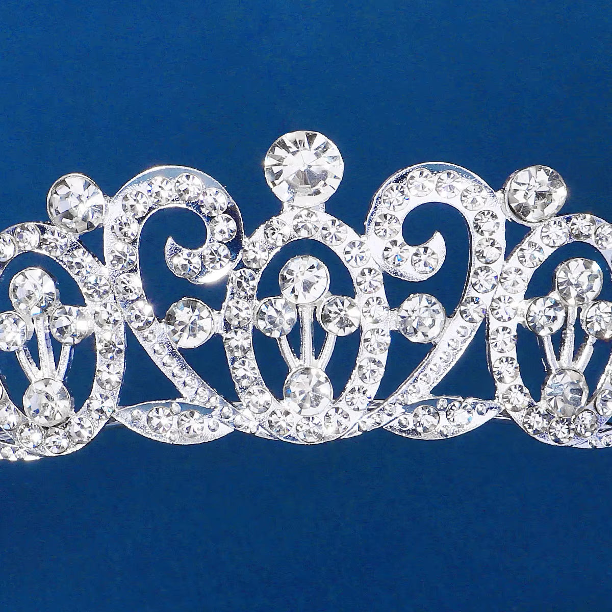 Best Selling Alloy Rhinestone Tiara Crown Bridal Hair Crown Wedding Tiara Princess Pageant Party Golden Crown