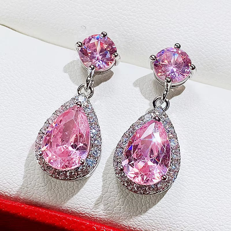 Hot Selling Fashion Zirconia Earrings Female Simple Jewelry Accessories