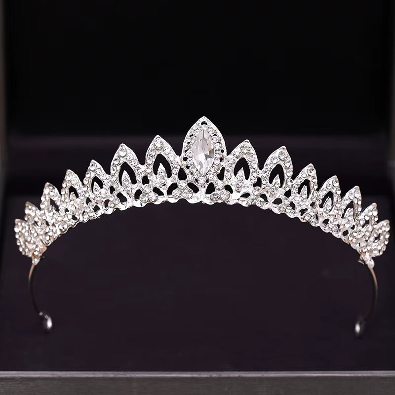 Alloy Diamond Wedding Bridal Pageant Rhinestone Crystal Tiaras Crown Molding Headpieces for Queens and Bride