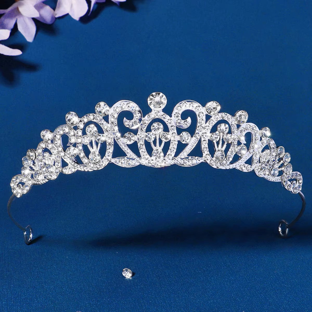 Best Selling Alloy Rhinestone Tiara Crown Bridal Hair Crown Wedding Tiara Princess Pageant Party Golden Crown