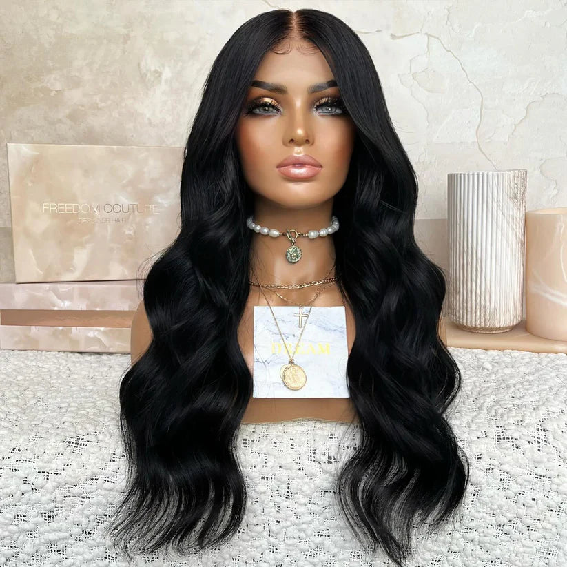 Black Wig, LACE TOP, High Density, European Hair