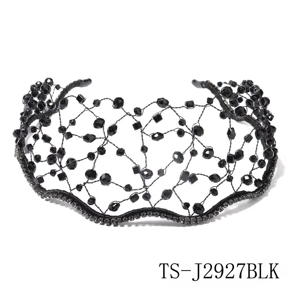 Fashion Hairband Handmade Black Bead Fashion Girls Headband Headpieces Yiwu Hair Accessories Wholesale