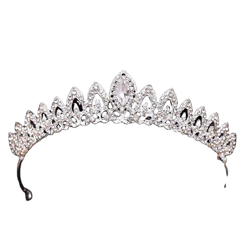 Alloy Diamond Wedding Bridal Pageant Rhinestone Crystal Tiaras Crown Molding Headpieces for Queens and Bride