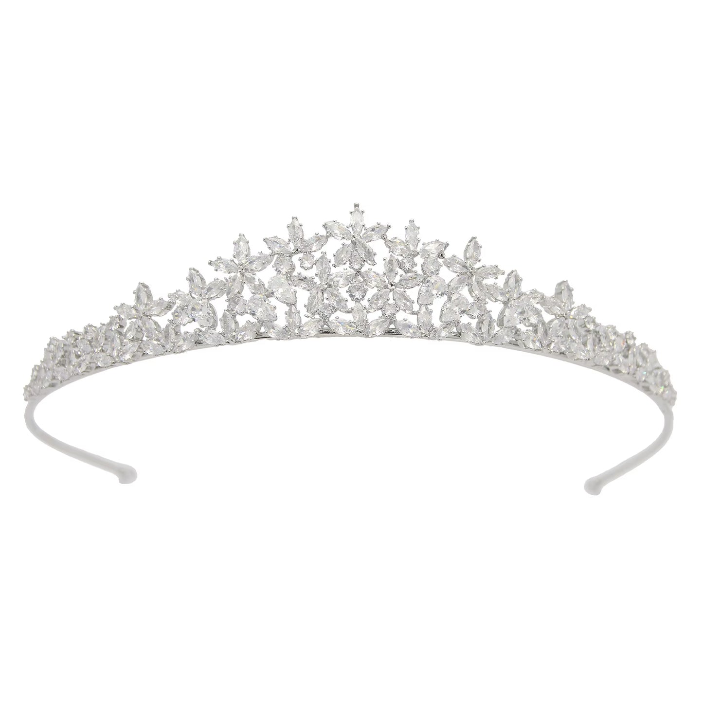 Wedding Tiara and Crown Flower Girl Prom Princess Zircon New Diamond Bridal Hair Accessory Wholesale