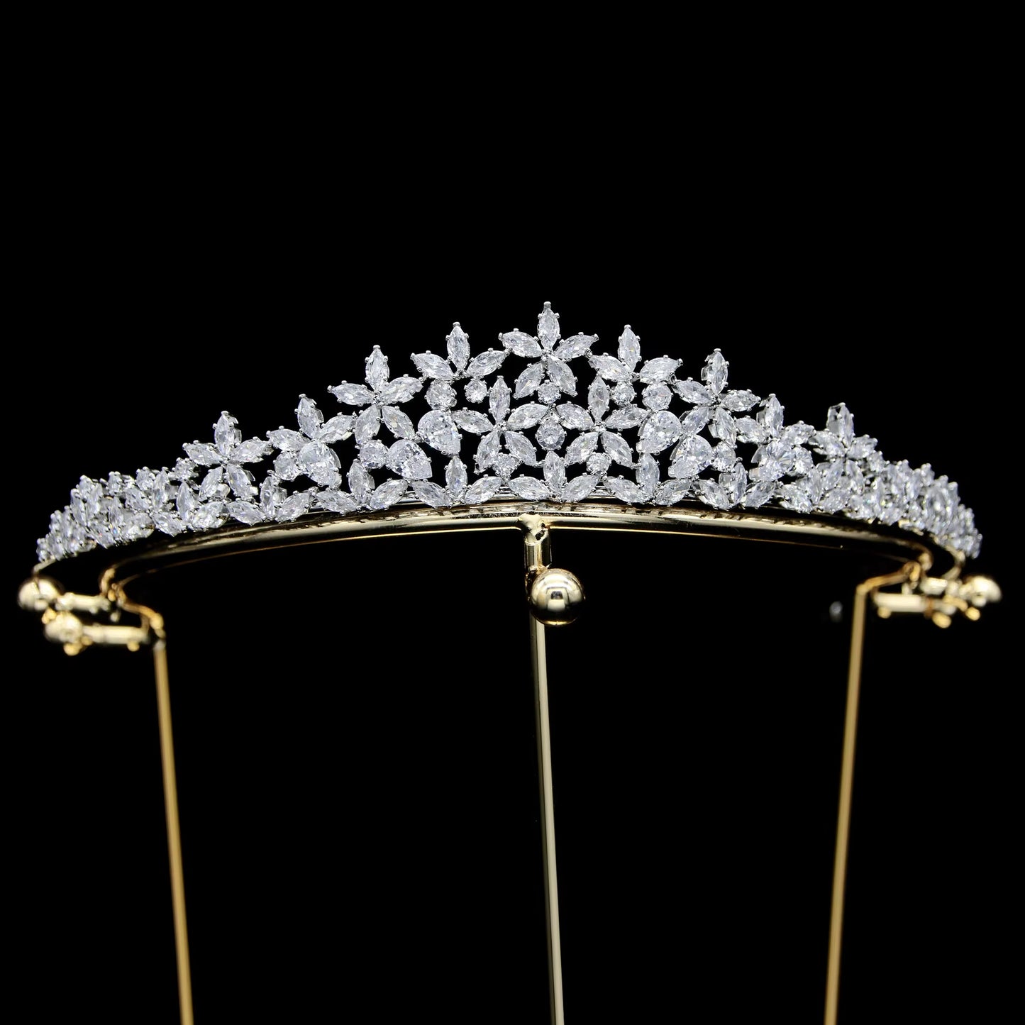 Wedding Tiara and Crown Flower Girl Prom Princess Zircon New Diamond Bridal Hair Accessory Wholesale