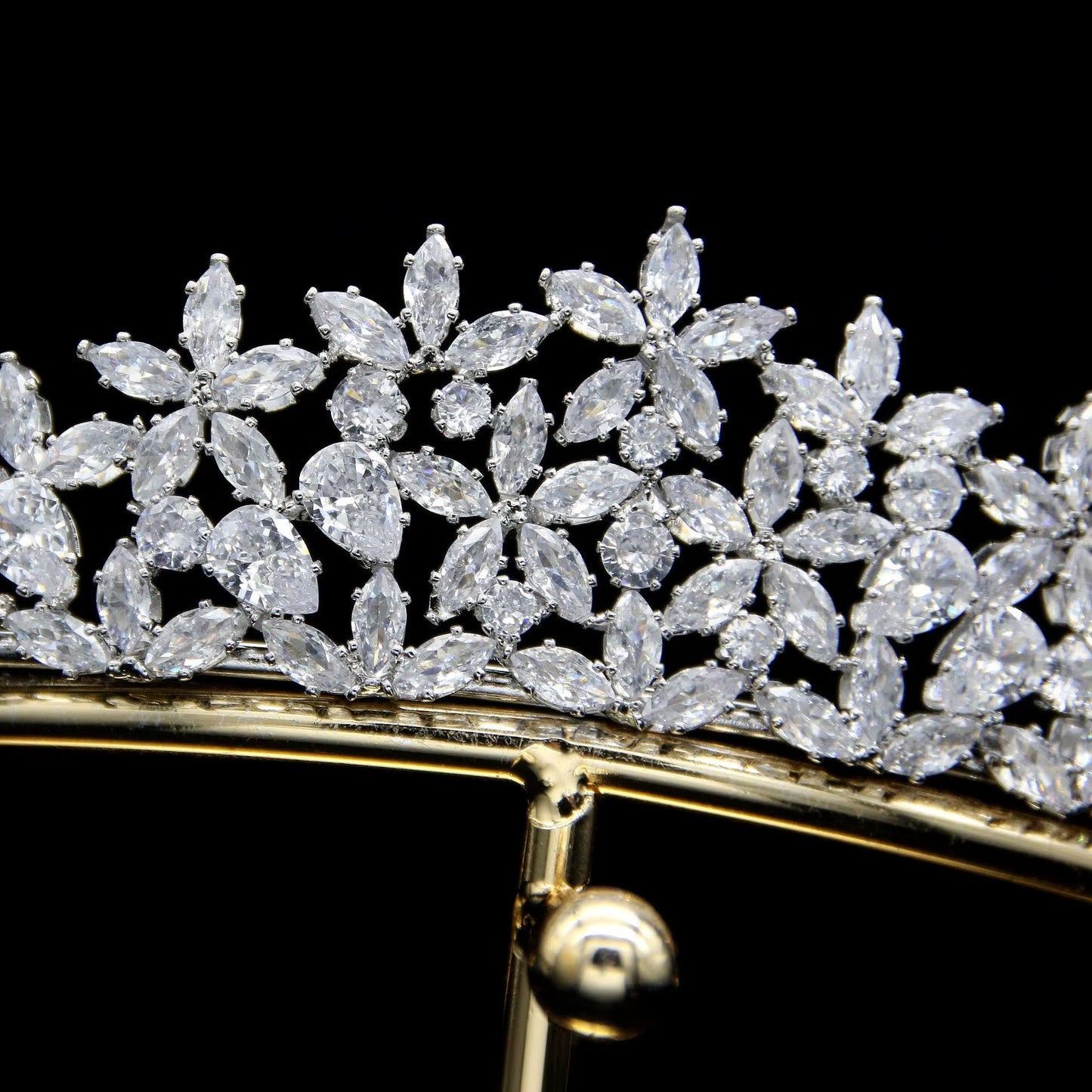 Wedding Tiara and Crown Flower Girl Prom Princess Zircon New Diamond Bridal Hair Accessory Wholesale