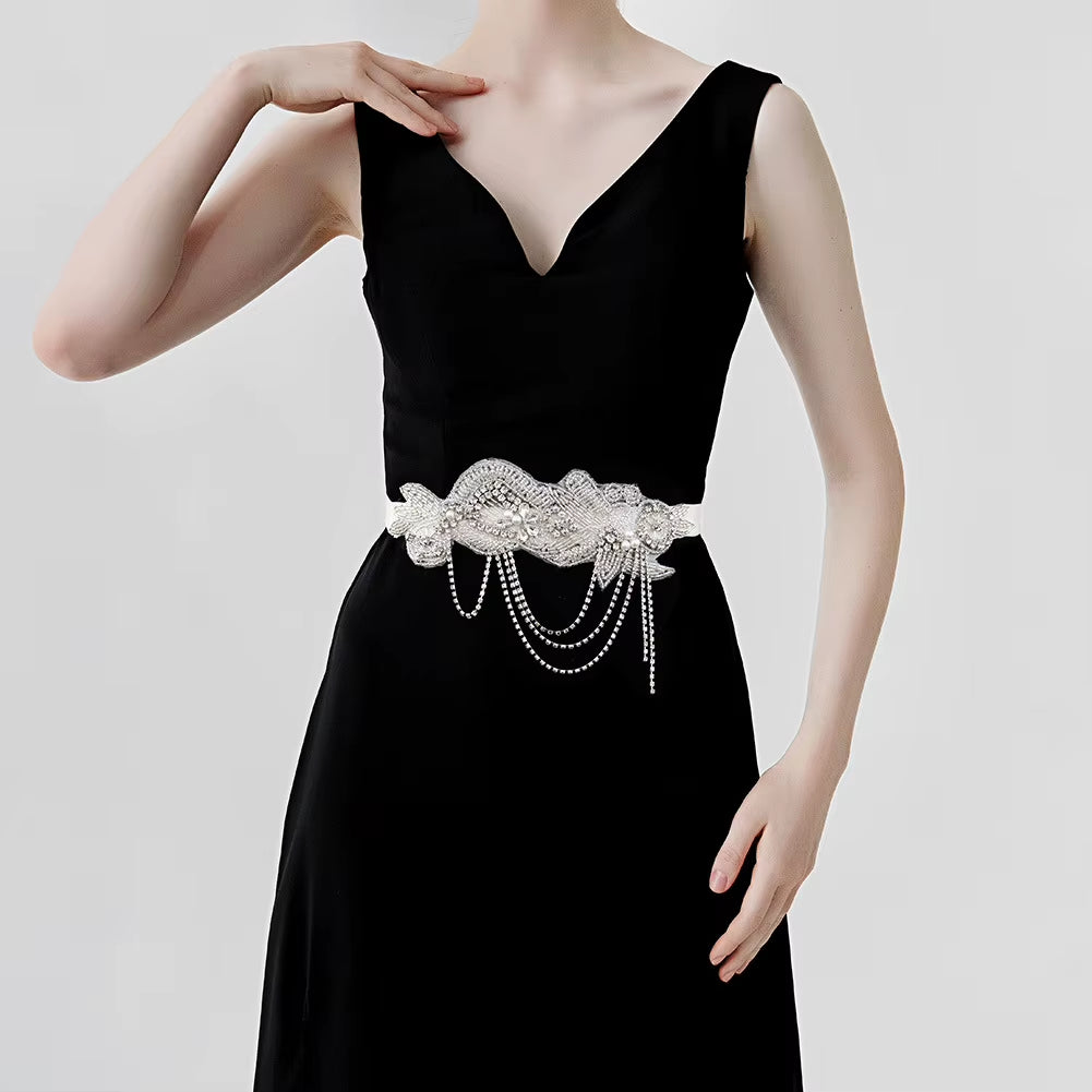 Exquisite Wedding  Rhinestone Bridal Belt Luxury Waist Chain for Women