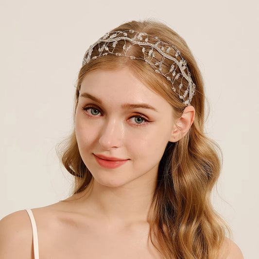 Handmade Crystal Beaded Headband Multi-Color Crystal Women'S Hair Accessories Daily Simple Variety of Wear Accessories