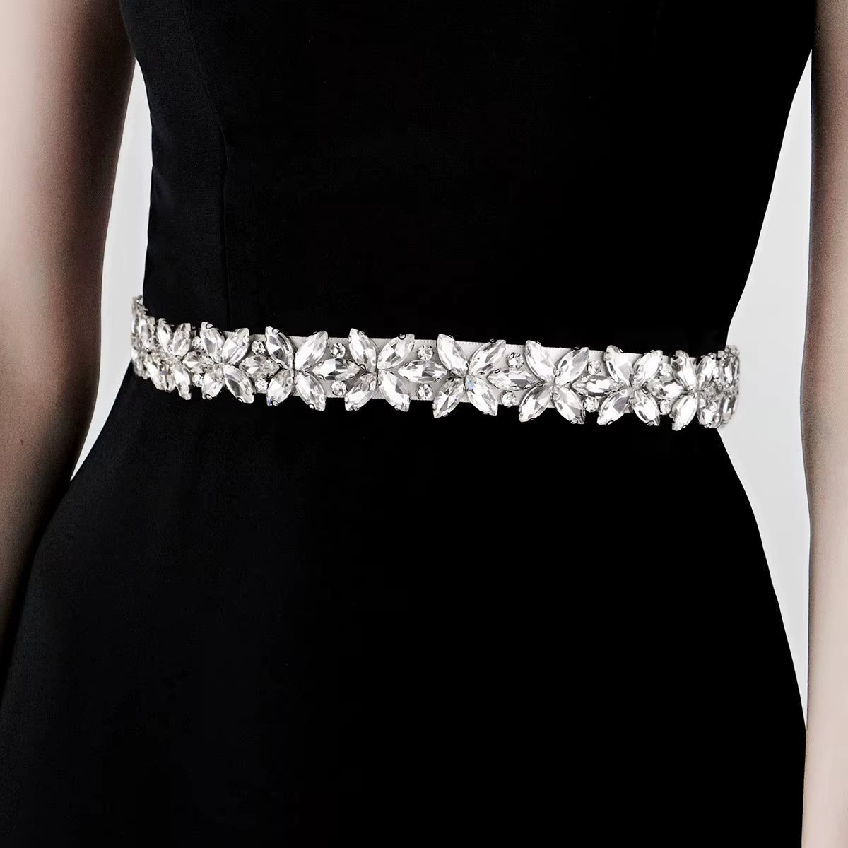 Luxury Rhinestone Waist for Bride Wedding Dress Accessories 