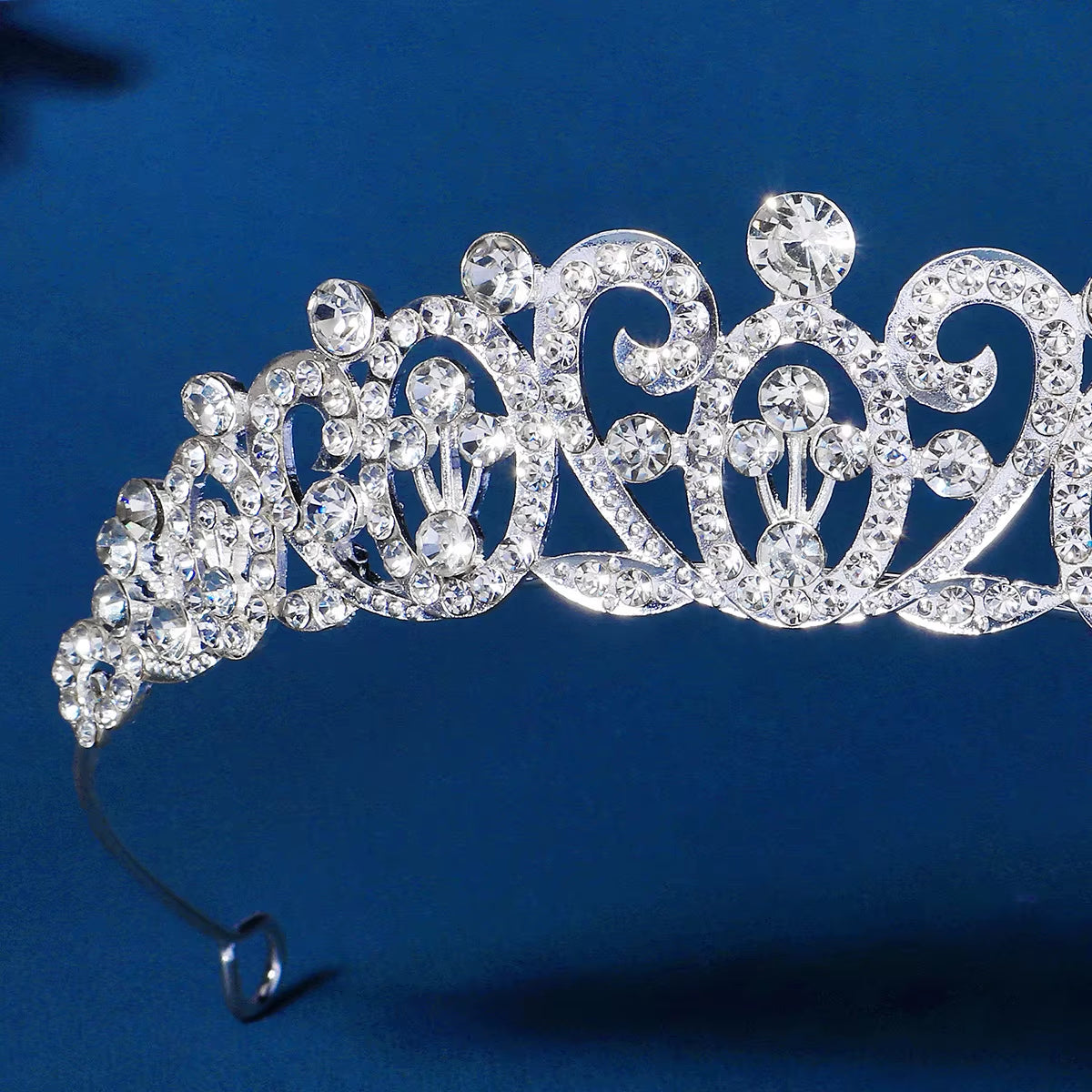 Best Selling Alloy Rhinestone Tiara Crown Bridal Hair Crown Wedding Tiara Princess Pageant Party Golden Crown