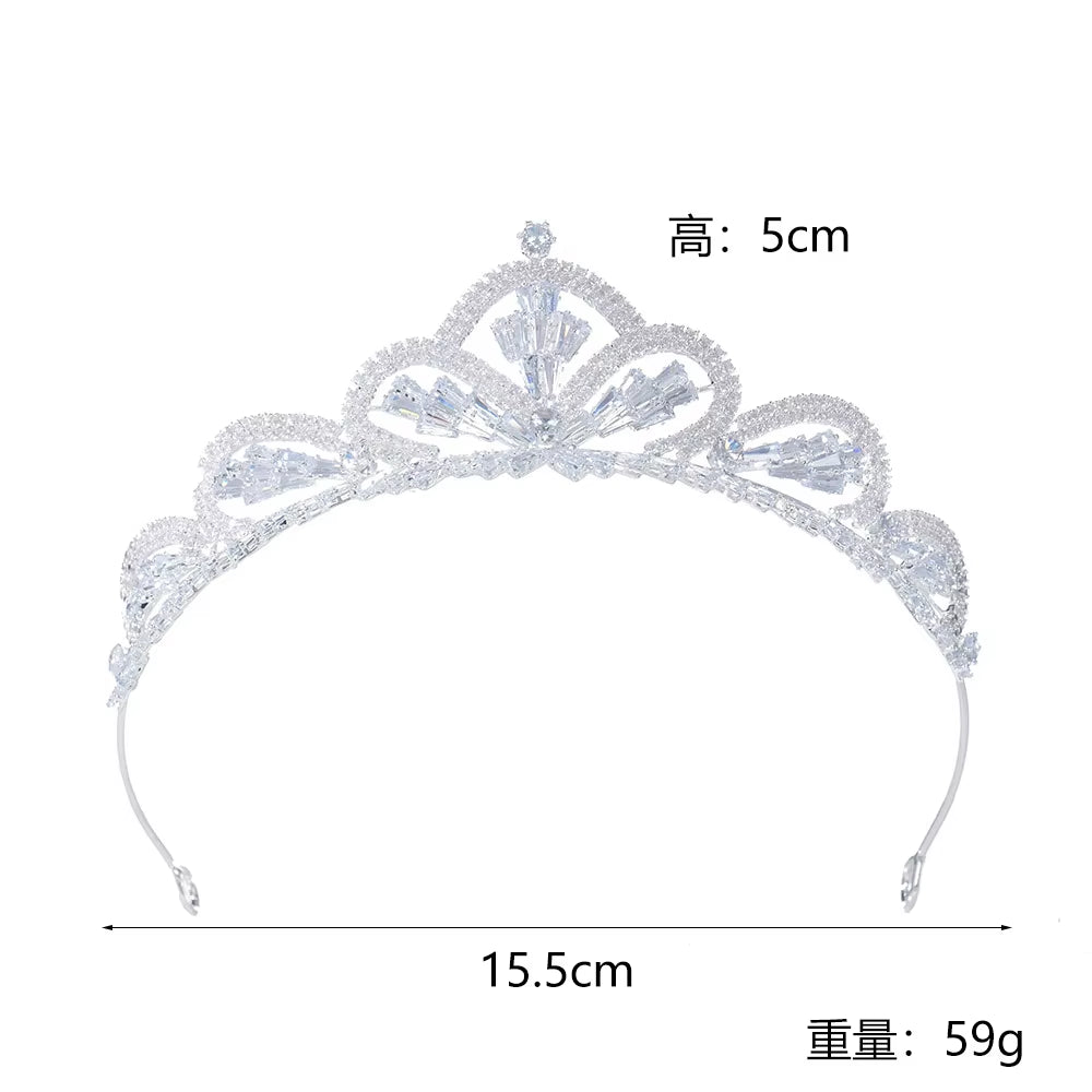 Bridal Women'S Fashion Wedding Rhinestone Hair Jewelry Zircon Tiara Bridal Crown Hair Accessories Women Jewelry