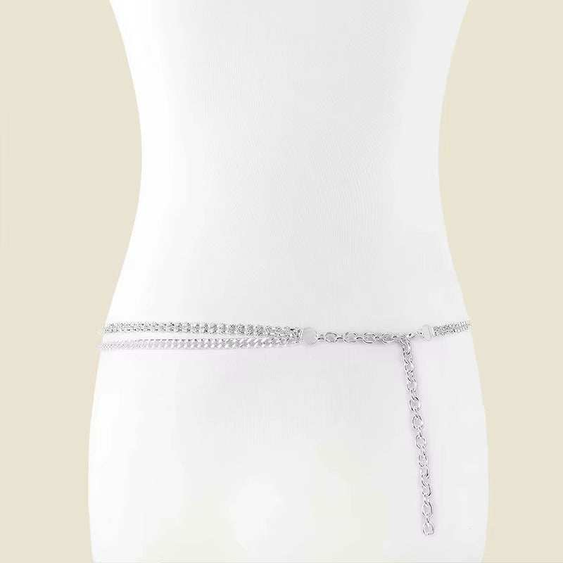 Rhinestone Butterfly Waist Chain  Belt for Women