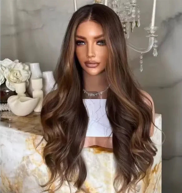 Brown LACE FRONT Wigs, European Hair, High Density