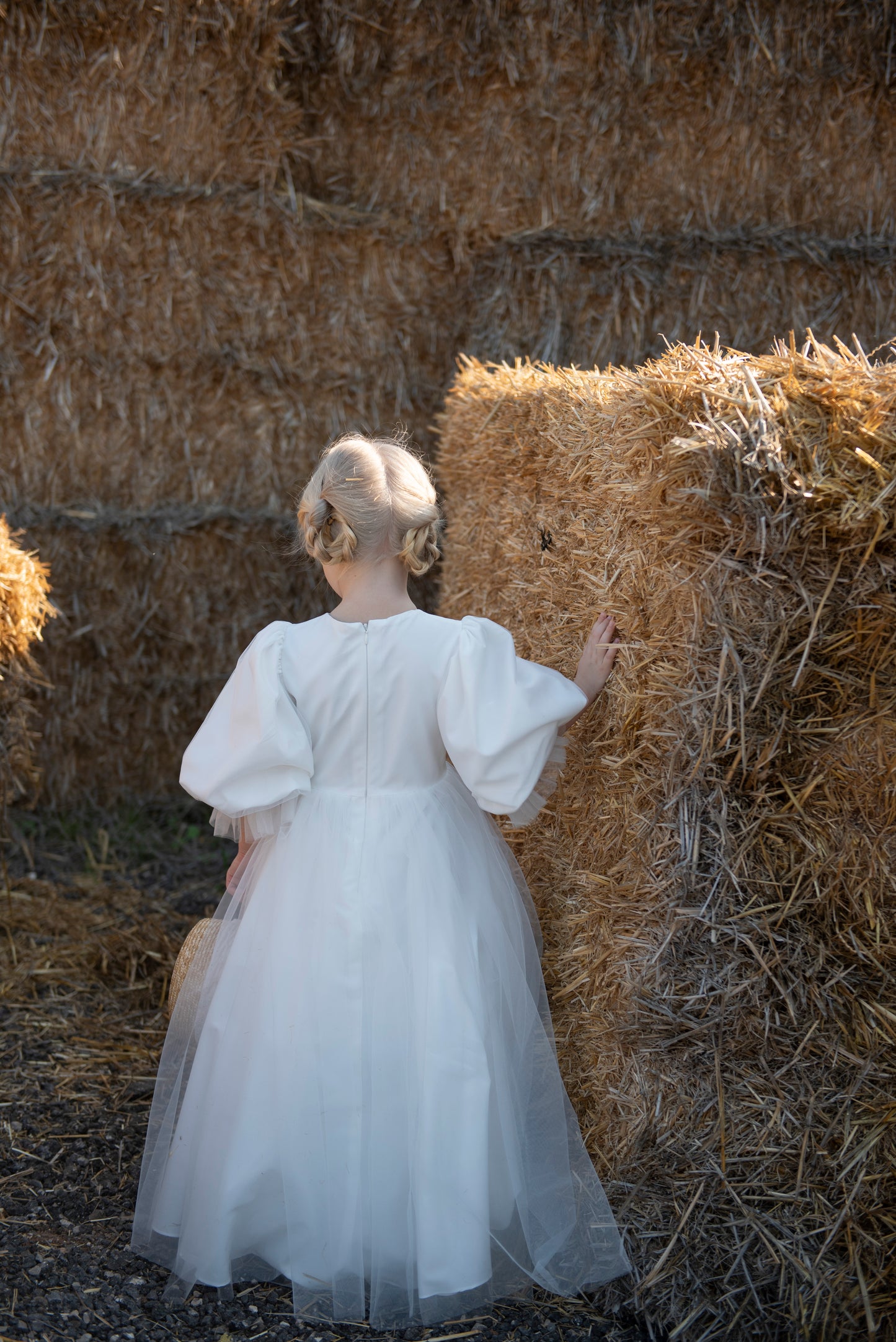 Basic Tulle gown with Puffy Sleeve, Avalable in Multiple Colors