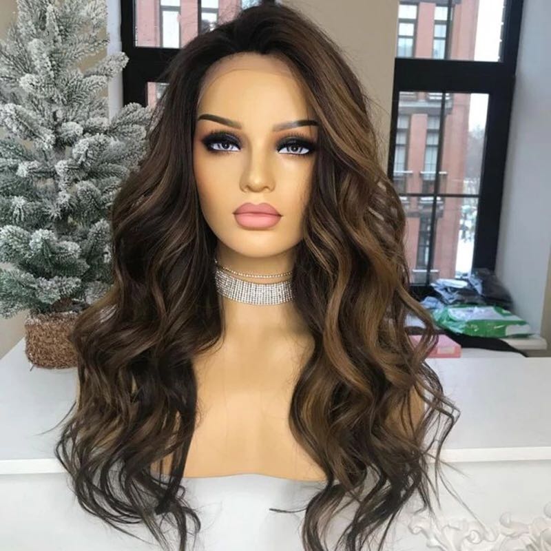 Brown LACE FRONT Wigs, European Hair, High Density