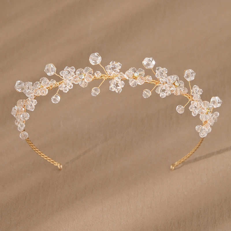 Luxury Handmade Simple Alloy Crystal Rhinestones Wedding Party Bridal Hairbands