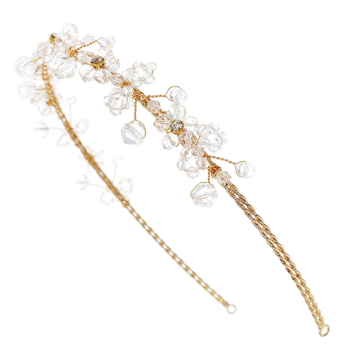 Luxury Handmade Simple Alloy Crystal Rhinestones Wedding Party Bridal Hairbands