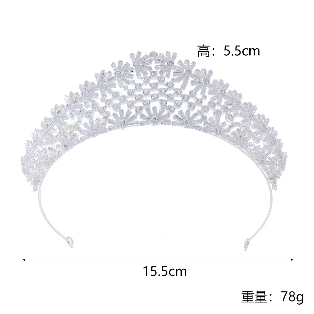 Bridal Women'S Fashion Wedding Rhinestone Hair Jewelry Zircon Tiara Bridal Crown Hair Accessories Women Jewelry