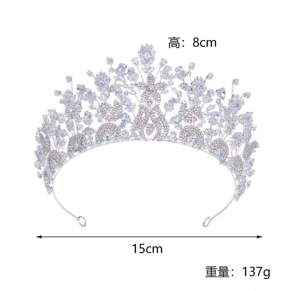 Bridal Women'S Fashion Wedding Rhinestone Hair Jewelry Zircon Tiara Bridal Crown Hair Accessories Women Jewelry