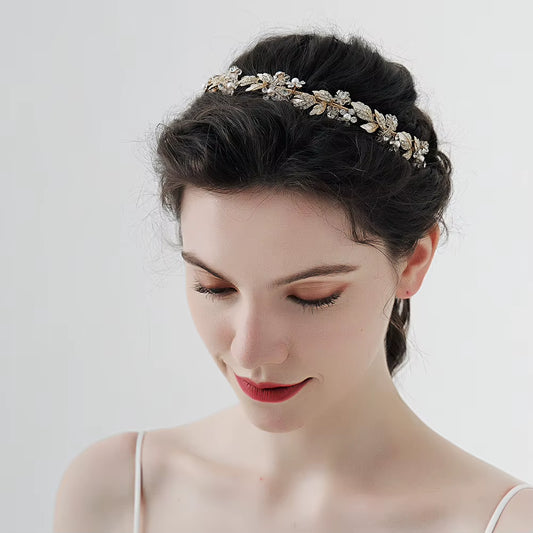 Crystal Floral Bridal Hair Band for Wedding Birthday Party Hair Accessories