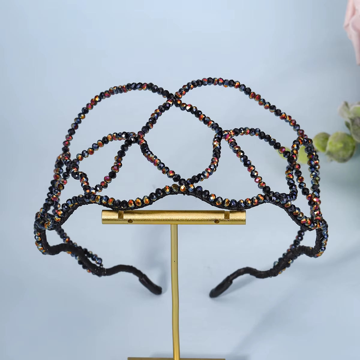 Colorful Middle East Arab Muslim Bead Headband Fashion Girls Headwear Hair Accessories Wholesale Mesh Headwear