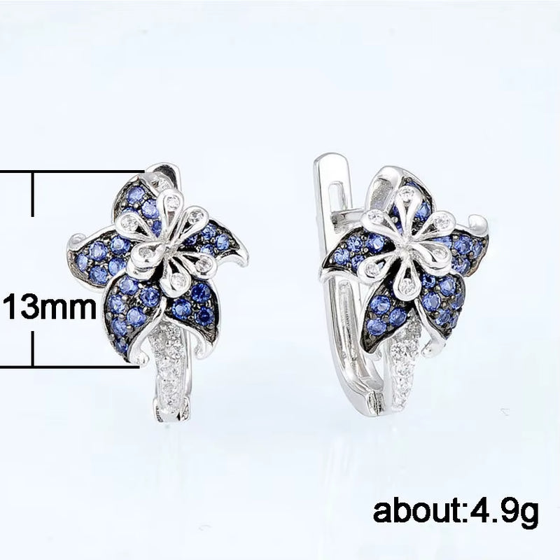 Flower Fairy Series Blooming Mandala Flower Earrings French Temperament Women'S Jewelry