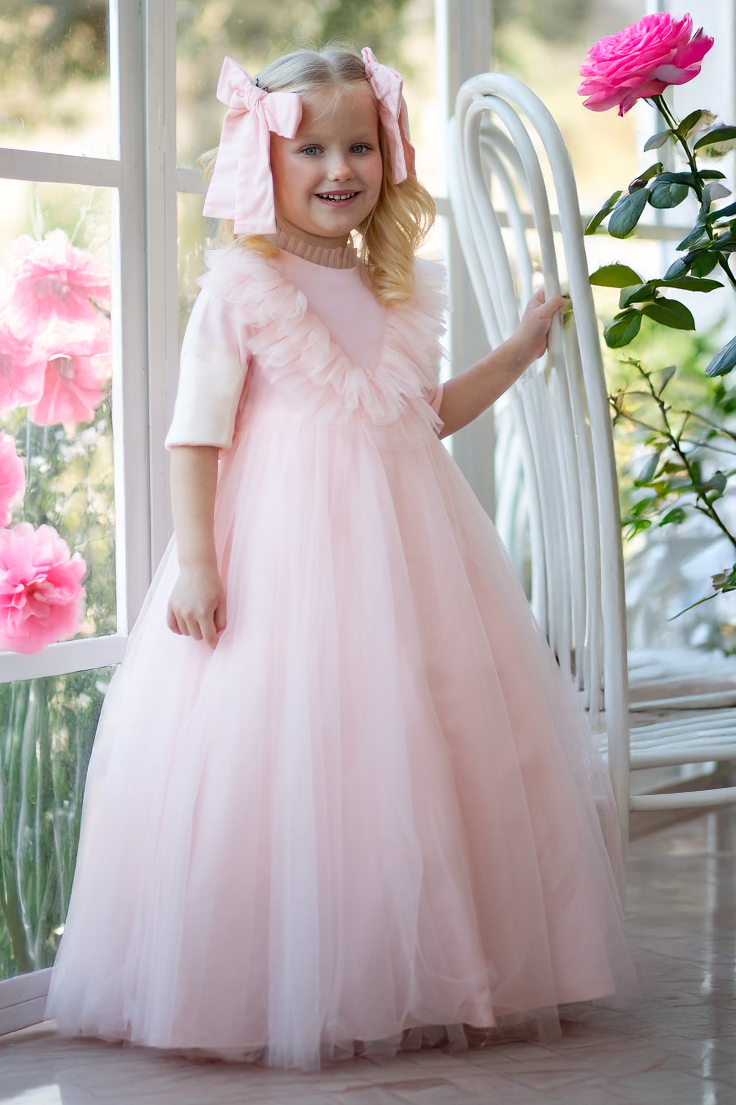 Pink Ruffle Gown