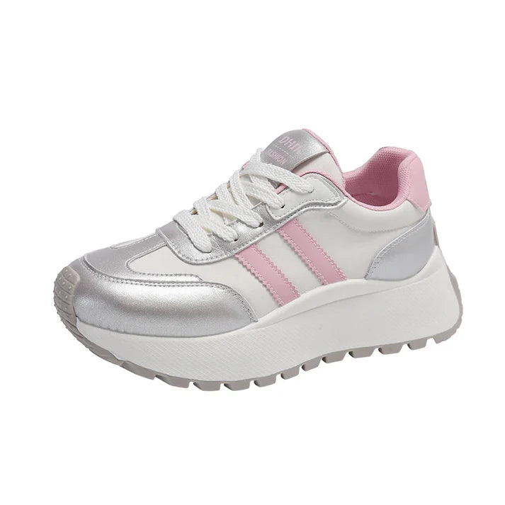 Thick-Soled Heightening Striped Sports and Leisure Women'S Shoes